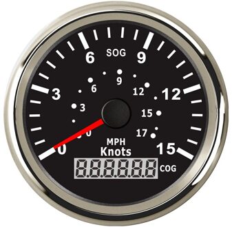 85Mm Gps Snelheidsmeter 0-17 Mph 15 Knopen Boot Auto Gauge 9-32V Voor Marine motorfiets Met Rode Backlight BS