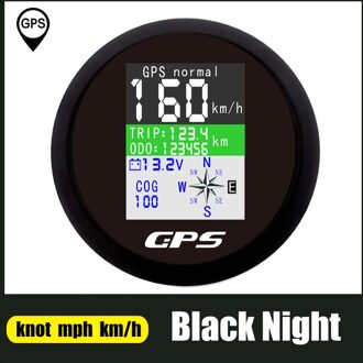 85Mm Gps Snelheidsmeter Voor Boot Auto Motorjacht Met Gps Antenne Tft-scherm Waterdichte Kilometerteller Verstelbare Trip Odo Cog voltmeter BN