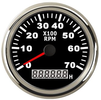 85Mm Marine Toerenteller Gauge Tach Urenteller Voor Auto Vrachtwagen Boot Digitale 7000Rpm