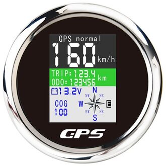 85Mm Smart Gps Snelheidsmeter Waterdicht Tft-scherm Digitale Toerenteller Kilometerteller Met Gps Antenne Voor Auto Boot Motorfiets
