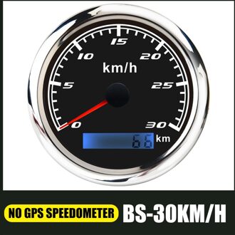 85Mm Snelheidsmeter Kilometerteller 60 Km/h 120 Km/h 200 Km/h Snelheid Gauge Zonder Gps Antenne Voor Marine Boot Auto Atv truck Rode Backlight nee GPS-BS30KMH