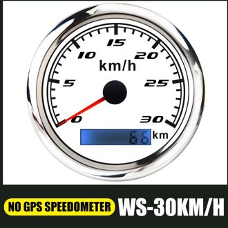 85Mm Snelheidsmeter Kilometerteller 60 Km/h 120 Km/h 200 Km/h Snelheid Gauge Zonder Gps Antenne Voor Marine Boot Auto Atv truck Rode Backlight nee GPS-WS30KMH
