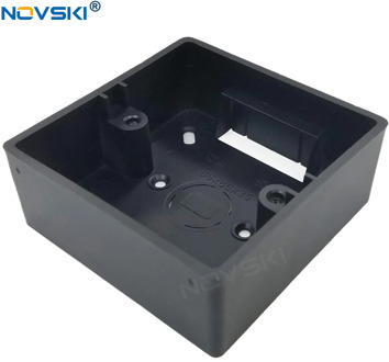 86 Type Switch Socket Base Outfit Junction Box Wall Switch Socket External Box Flame Retardant PVC / ABS, Baking Black, NOVSKI