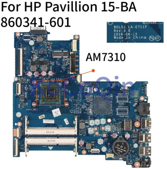 860341-001 854965-601 KoCoQin Laptop motherboard For HP Pavillion 15-BA AM7310 Mainboard LA-D711P 860341-601
