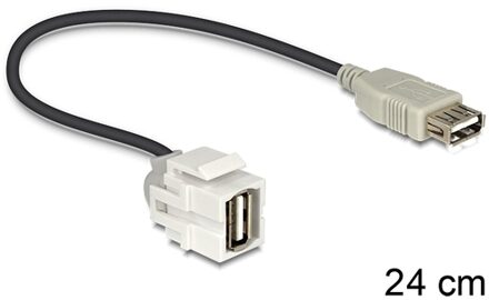 86329 tussenstuk voor kabels USB 2.0 A Zwart