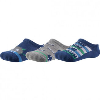 866 3pack sneakersocks MONSTER - maat 35-38 Blauw