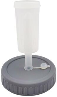 86Mm Brede Mond Mason Jar Gisting Deksel Premium Mason Jar Fermenteren Deksel Gisting Kit Voor Brede Mond Potten grijs