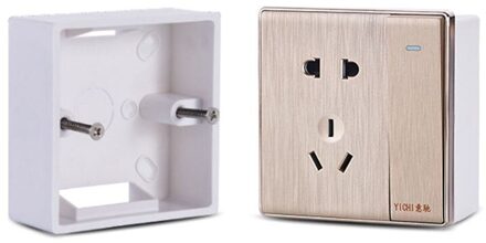 86X86 Pvc Verdikking Junction Box Wall Mount Cassette Voor Schakelaar Socket Base Schakelaar Bodem Doos Elektrische Doos Accessoires