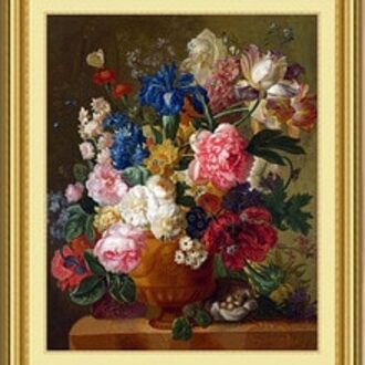 87*72 CM Handwerk, DIY DMC kruissteek, Sets Voor Borduurwerk kits, blossom bloem gedrukt Patroon Kruissteek, Olie verf Decro