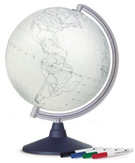 87 blanco wereldbol - Kunststof - Wereldbol - Ø30cm