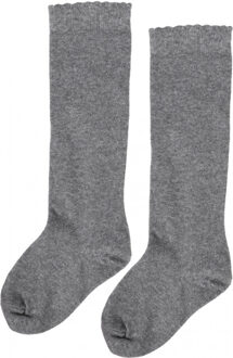875-2 Knee Socks GREY MEL MED - maat 23-26 Grijs