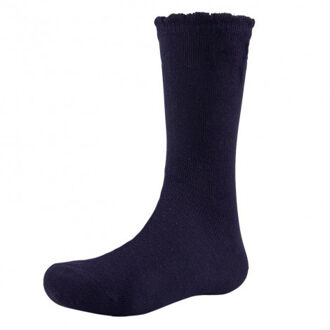 875-2 Knee Socks NAVY Blauw - 13-15