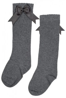 876-2 knee socks GREY MELANGE Grijs - 23-26