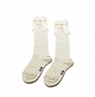876-2 knee socks OFFWHITE Ecru - 19-22