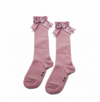 876-2 knee socks PINK Roze - 27-30