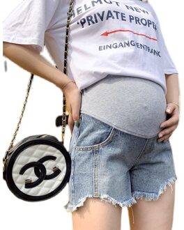 8795 # Zomer Dunne Denim Moederschap Shorts Verstelbare Hoge Taille Buik Shorts Voor Zwangere Vrouwen Zwangerschap Casual Korte Jeans