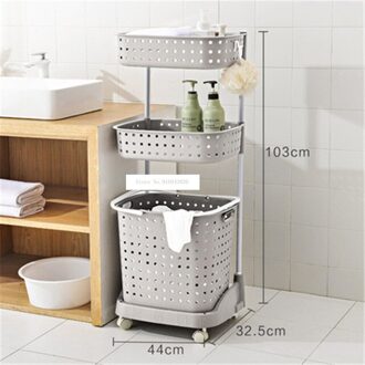 8810 Plastic Wasmand Super Dragende Vuile Kleren Mand Multi Layer Mbined Type Speelgoed Opslag Mand Met Katrol