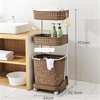 8810 Plastic Wasmand Super Dragende Vuile Kleren Mand Multi Layer Mbined Type Speelgoed Opslag Mand Met Katrol