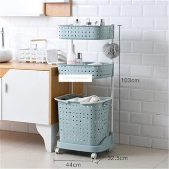 8810 Plastic Wasmand Super Dragende Vuile Kleren Mand Multi Layer Mbined Type Speelgoed Opslag Mand Met Katrol