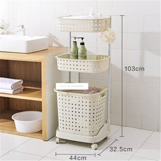 8810 Plastic Wasmand Super Dragende Vuile Kleren Mand Multi Layer Mbined Type Speelgoed Opslag Mand Met Katrol