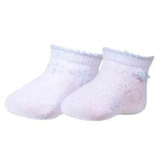 886-2 NEWBORN socks ROSE - maat One size Lichtblauw
