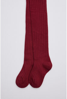 892 RIB tights DEEP RED - maat 74 Rood