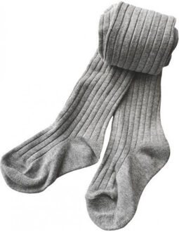 892 RIB tights MED MEL GREY - maat 134 Grijs