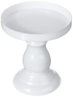 8Cm Ronde Metalen Cake Stand Tray Bruiloft Cupcake Dessert Display Houder Rack Taart Tools Bakvormen Keuken Accessoires wit