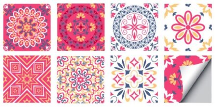 8CS/Set Mozaïek Muur Sticker Badkamer Tegel Taille Lijn Muur Sticker Keuken Zelfklevende Wc Waterdichte Pvc Vinyl Muurtattoo