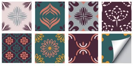 8CS/Set Mozaïek Muur Sticker Badkamer Tegel Taille Lijn Muur Sticker Keuken Zelfklevende Wc Waterdichte Pvc Vinyl Muurtattoo