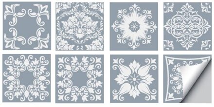 8CS/Set Mozaïek Muur Sticker Badkamer Tegel Taille Lijn Muur Sticker Keuken Zelfklevende Wc Waterdichte Pvc Vinyl Muurtattoo