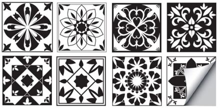 8CS/Set Mozaïek Muur Sticker Badkamer Tegel Taille Lijn Muur Sticker Keuken Zelfklevende Wc Waterdichte Pvc Vinyl Muurtattoo