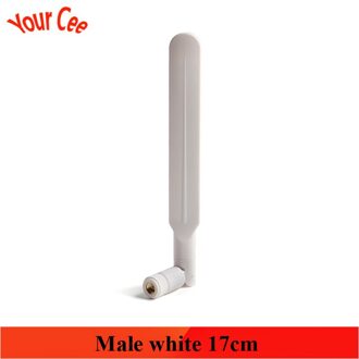 8dBi Antenne Sma Man Vrouw Connector Wifi Draadloze Router Printer Server Voor 4G/3G/Gsm/gprs/2G Lte 900Mhz Rp Sma Antenne mannetje wit 17cm