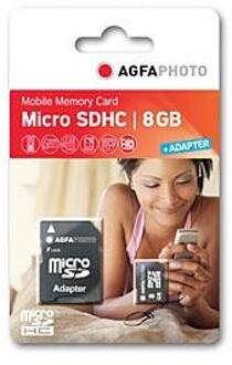 8GB MicroSDHC met adapter