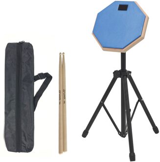 8in Rubber Houten Domme Drum Praktijk Training Drum Pad Voor Drums Oefening Slaginstrumenten Drum Accessoires diep blauw