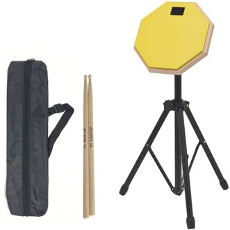 8in Rubber Houten Domme Drum Praktijk Training Drum Pad Voor Drums Oefening Slaginstrumenten Drum Accessoires geel