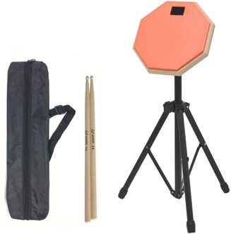 8in Rubber Houten Domme Drum Praktijk Training Drum Pad Voor Drums Oefening Slaginstrumenten Drum Accessoires Oranje