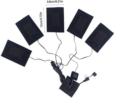8in1 Elektrische Vest Heater Warme Doek Jas-Usb Thermische Verwarmde Pad Body Warmer Verwarming Warmer Pad Voor Doek Vest jas Schoenen