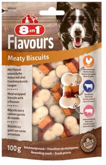 8in1 Meaty Biscuits - Hondensnack - Kip - Rund - multipack - 100 gram