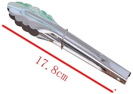 8Inch Rvs Bbq Grillen Tong Salade Brood Presenteren Tong Non-stick Barbecue Grillen Koken Tang Keuken Accessoires 17.8cm