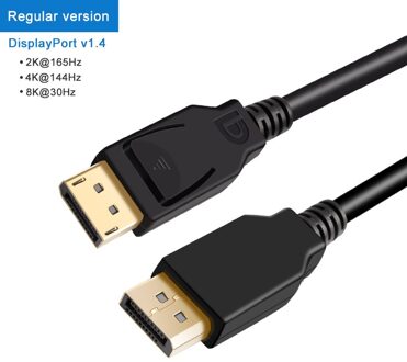 8K Displayport Kabel, anmck Bidirectionele Steady Transmissie Dp Naar Dp 1.4 8K @ 60Hz Kabel Uhd Nylon Gevlochten Display Port Lood DP 1.4 PVC / 2m