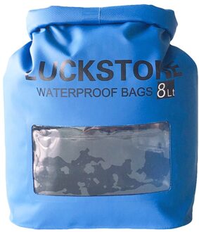 8L Outdoor Drifting Enkele Schouder Waterdichte Tas Upstream Water Zwemmen Tas Mobiele Telefoon Camera Visuele Waterdichte Tas (Geel) blauw