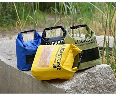 8L Outdoor Drifting Enkele Schouder Waterdichte Tas Upstream Water Zwemmen Tas Mobiele Telefoon Camera Visuele Waterdichte Tas (Geel) groen