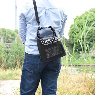 8L Outdoor Drifting Enkele Schouder Waterdichte Tas Upstream Water Zwemmen Tas Mobiele Telefoon Camera Visuele Waterdichte Tas (Geel) zwart