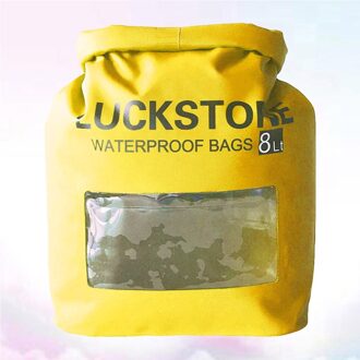 8L Outdoor Drifting Enkele Schouder Waterdichte Tas Upstream Water Zwemmen Tas Mobiele Telefoon Camera Visuele Waterdichte Tas (Geel)