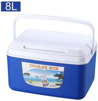8L Outdoor Incubator Draagbare Voedsel Opbergdoos Auto Koude Doos Vissen Box Koeler Koelkast Doos Voor Reizen blauw