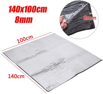 8Mm 140/100Cm Auto Deadener Mat Noise Motorkap Isolatie Deadening Voor Kap Firewall Motor Sticker Thermische proofing Pad 140cmx100cm