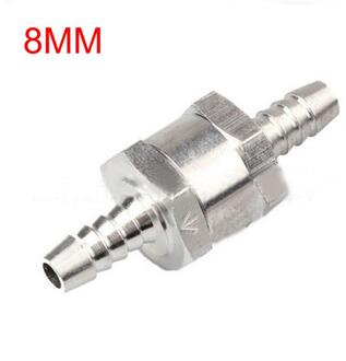 8Mm 5/16 "Inline Non Return Terugslagklep Brandstof Diesel Gas Vloeibare Lucht Een Manier 8Mm 5/16" aluminium Brandstof Non Return Terugslagklep Een
