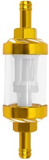 8Mm Cnc Aluminium Glas Gas Benzine Stookolie Filter Voor Atv Dirt Pit Motorcross Accessoires Onderdelen Goud