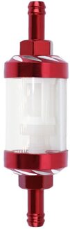 8Mm Cnc Aluminium Glas Gas Benzine Stookolie Filter Voor Atv Dirt Pit Motorcross Accessoires Onderdelen Rood
